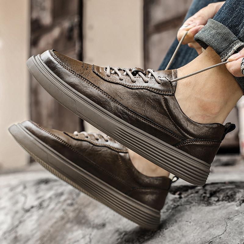 Breathable Outdoor Casual Shoes Genuine Leather Climbing Shoes Male Comfortable Sneakers Classic Tooling Men Walking Footwear