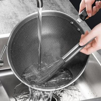 Utensili da Cucina Pentola in Acciaio Inossidabile Spazzola per la Pulizia Spazzola per Lavare Pentole Utensili Spazzola Abrasiva Spazzola per Lavastoviglie Spazzola Metallica per Disincrostare
