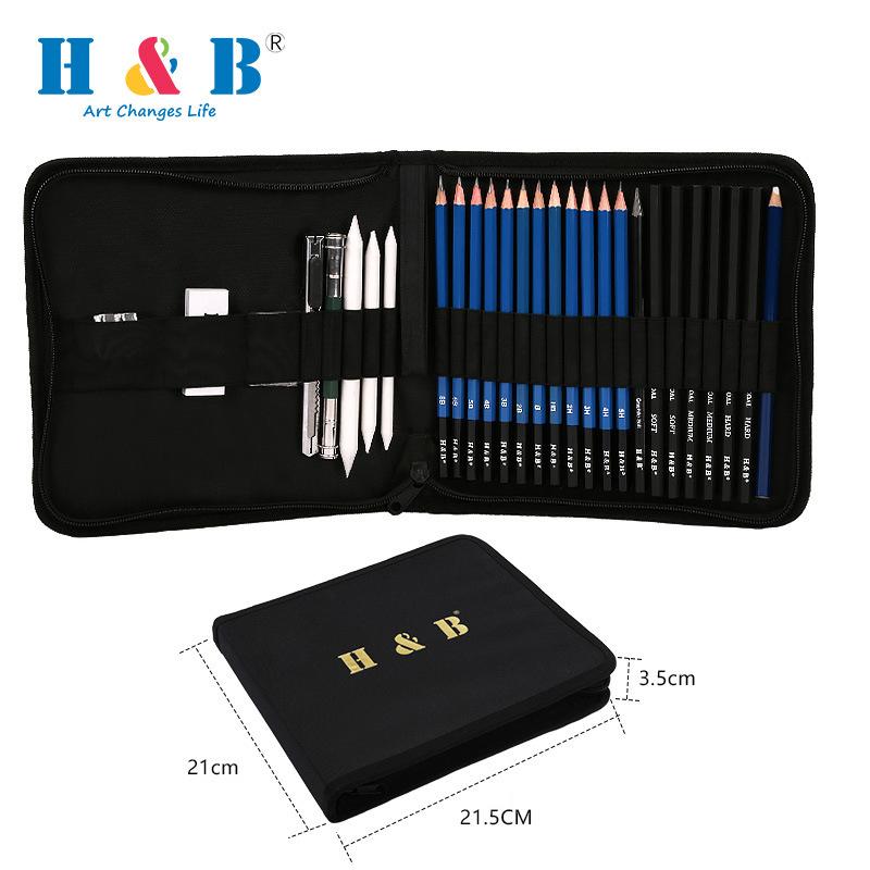 28pcs Professional Artist Sketch Charcoal Drawing Set