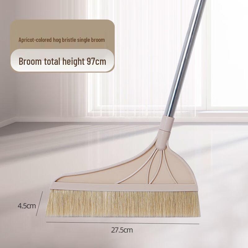 Household Pig Bristle Broom & Dustpan Set