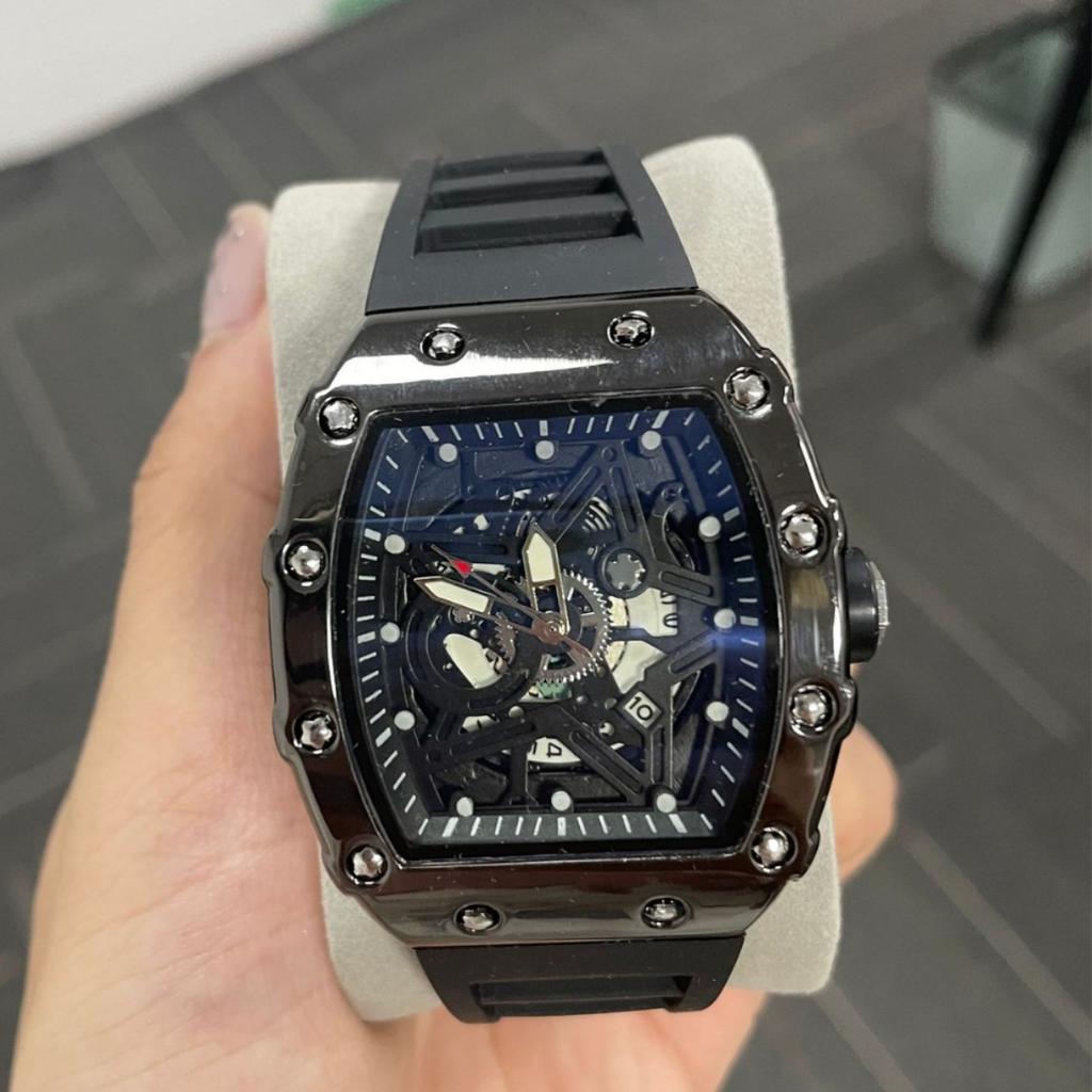 Watch Domineering High-Value Fashion Trend Non-Mechanical Watch Luminous Barrel-Shaped Men'S Watch
