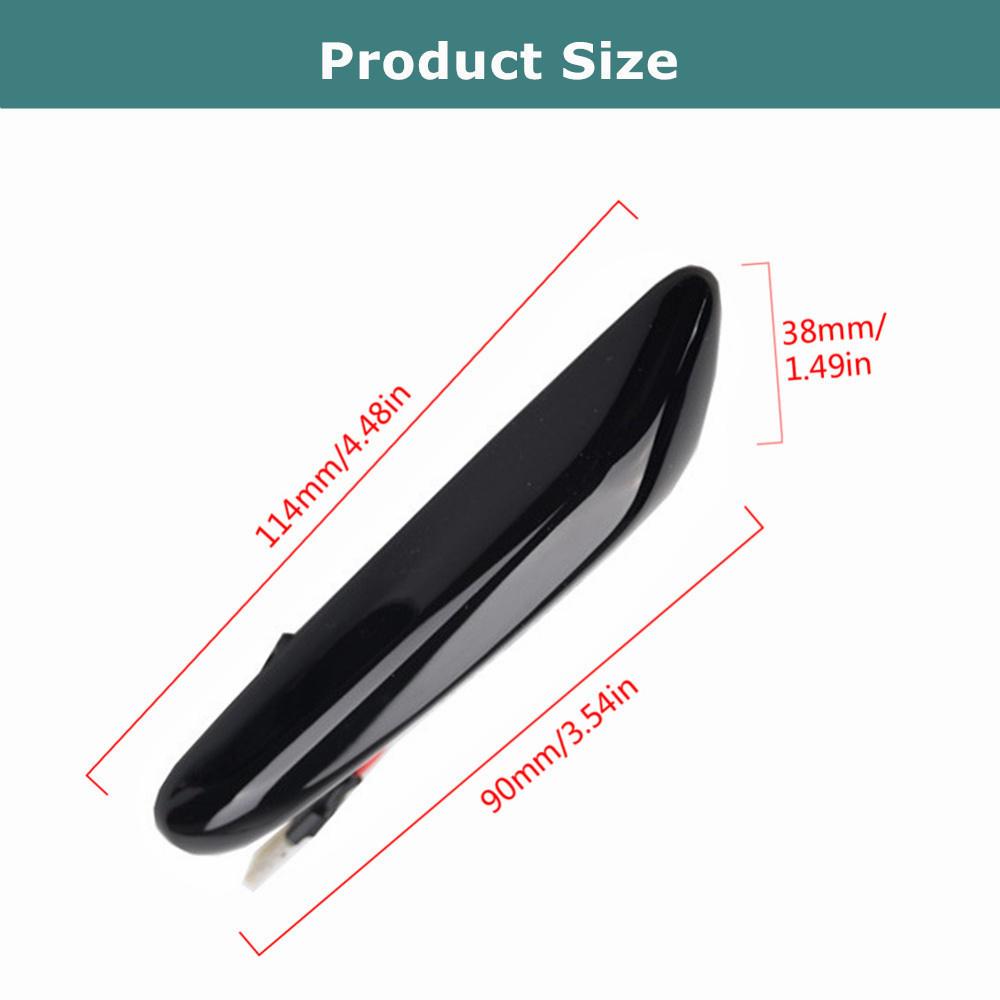 2pcs For BMW E90 E91 E92 E93 E60 E61 E81 E82 E83 E84 E88 E46 LED Dynamic Side Marker Turn Signal Lights