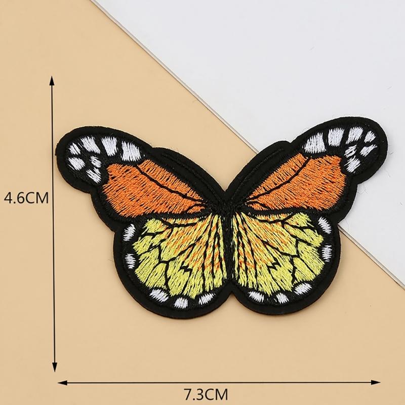 Pack Of 10 Embroidered Butterfly Iron on Patches Embroidered Fabric Patches Sew on Repair Patches For Clothing Jackets