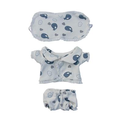 Niannyyhouse 10cm, 15cm, 20cm, 40cm Vestiti per Bambola di Peluche, Mascherina per Occhi, Giacca, Pantaloni, Set Pigiama, Bambola di Cotone, Accessori, Vestire (20 centimetri)