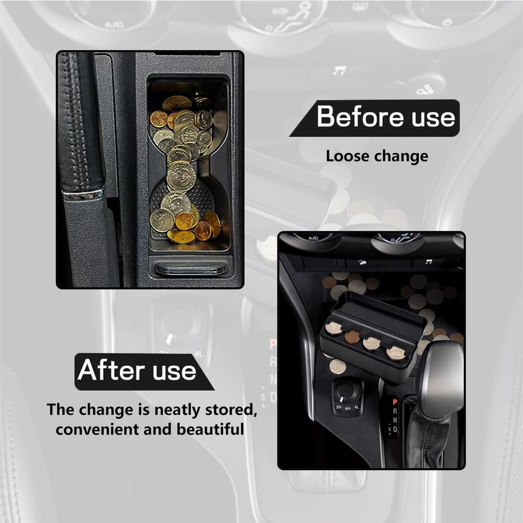 Ziciner Coin Holder for Car Auto Coin Change Organizer Money Dispenser Portable Vehicle Coin