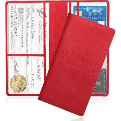 Car Registration And Urance Holder,PU Leather Car Glove Box Organizer Car Document Holder For ID,Driver'S License,Universal Car Organizer Car