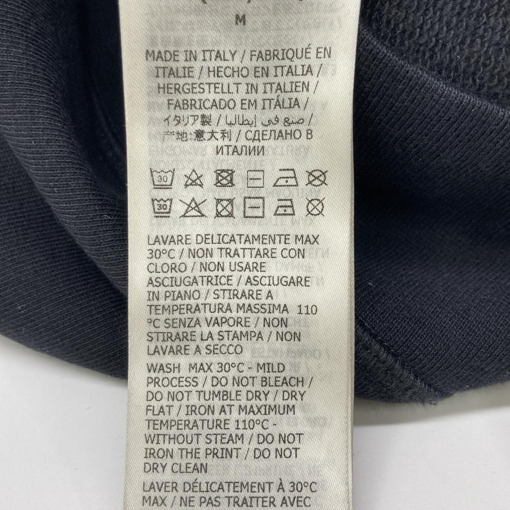 Alexander McQueen Black 23 Years 688715QTAAB Paint Logo Pullover Hoodie tops M blackUsed