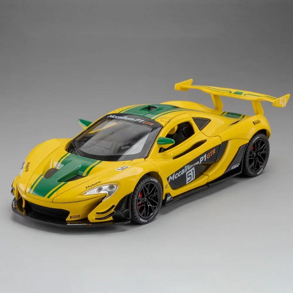 1:22 Scale P1 GTR Z4 Toy Car Model Metal Diecast Sound Light Pull Back Shock Absorption Miniature Supercar Models Kid Gifts