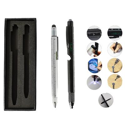 9 In 1 Multi Tool Pen Set Portable Multifunction Pen with LED Light Gift for Men Husband Father"s