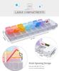 7-Day Pill Organizer with Medicine Reminder Alarm Weekly Large Capacity Vitamin Box Organizer AM PM Daily Travel Medication Box