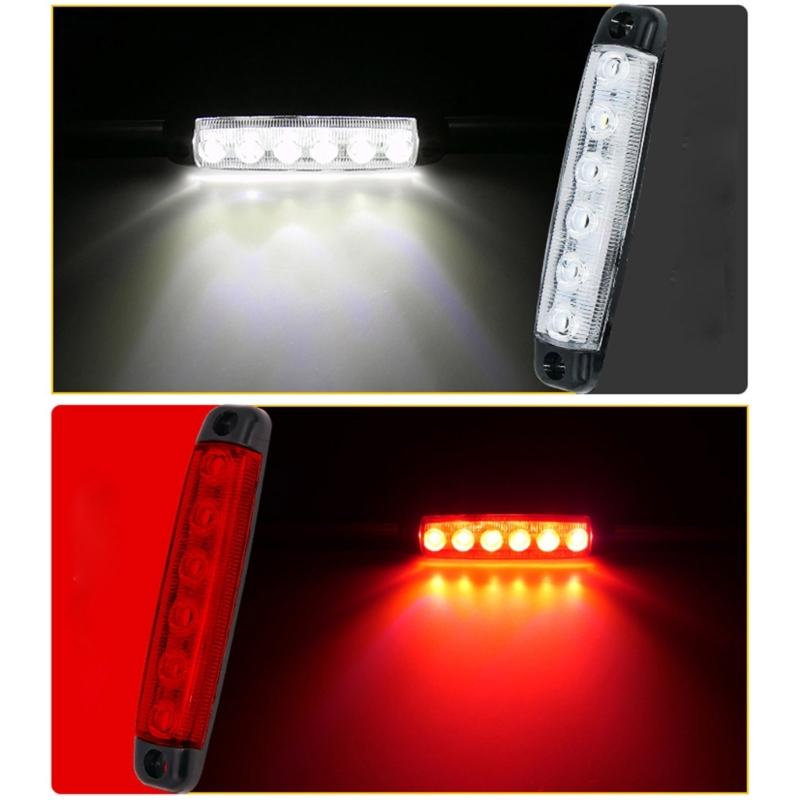 6LED Turn Signal Stop Brake Light For Car Trailer Truck Pickup Indicator Waterproof Taillamp Side Marker Lamp Tail Light