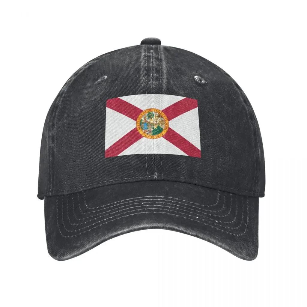 State Flag of Florida Baseball Cap Rugby Derby Hat Sailor Cap for Men Golf Wear Hats Woman Mens