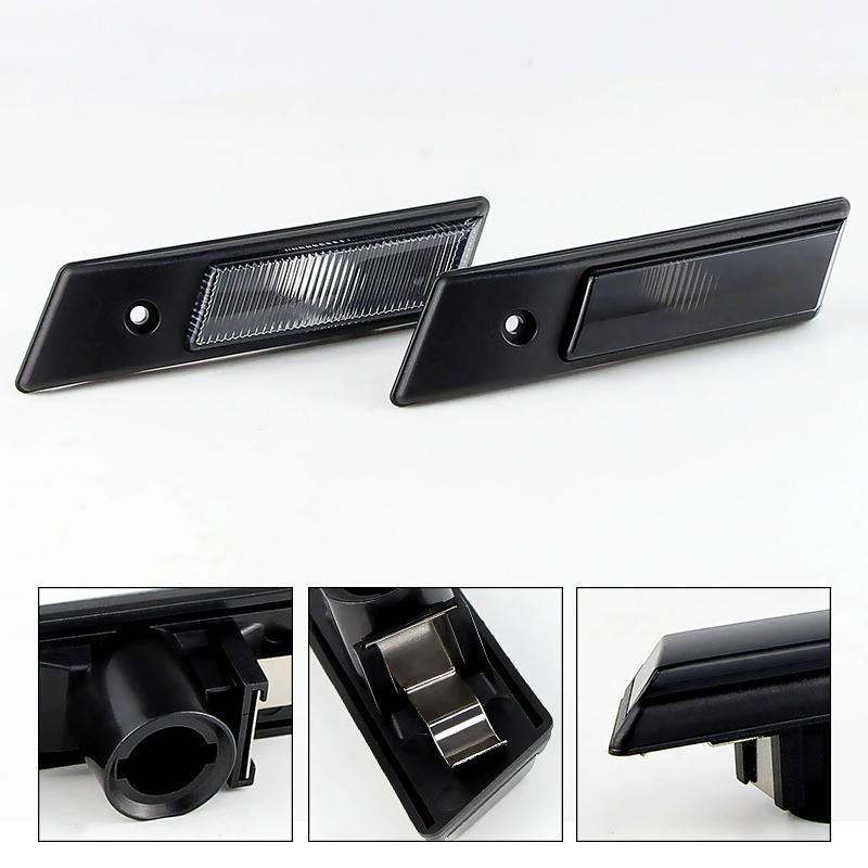 2PCS Fender Side Marker Light Housing Covers For BMW 3 5 7 Series E36 E34 E32 Mod. Bj OEM# 63 13 8 357 047, 63 13 8 357 048