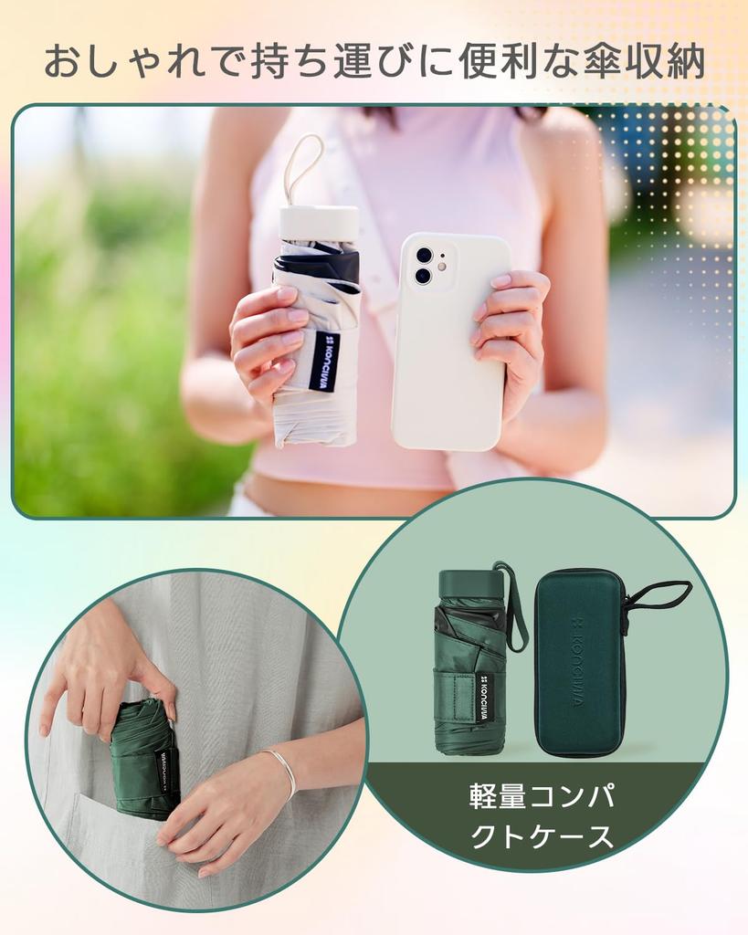 Konciwa UV Light Heat Folding 6 Sun Protection for Men and Heatstroke Fabric Windproof and 15cm Storage Includes Storage Perfect As a Day Gift