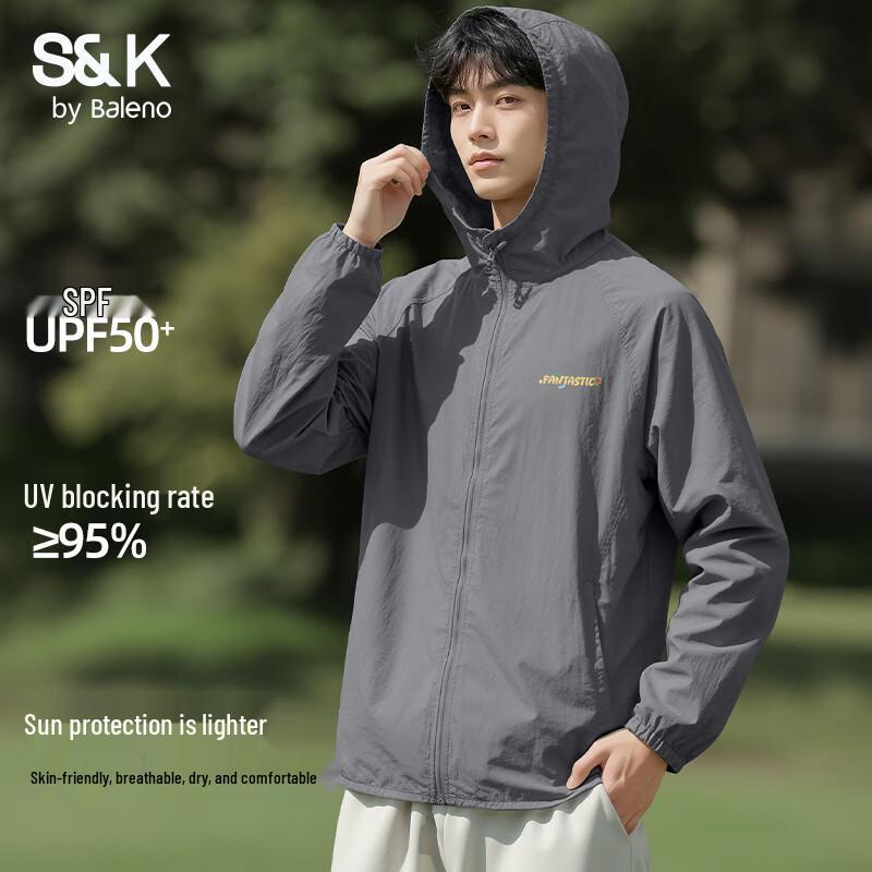 

Baleno Men s S&K Series Summer Sun Protection Hooded Jacket 5XL