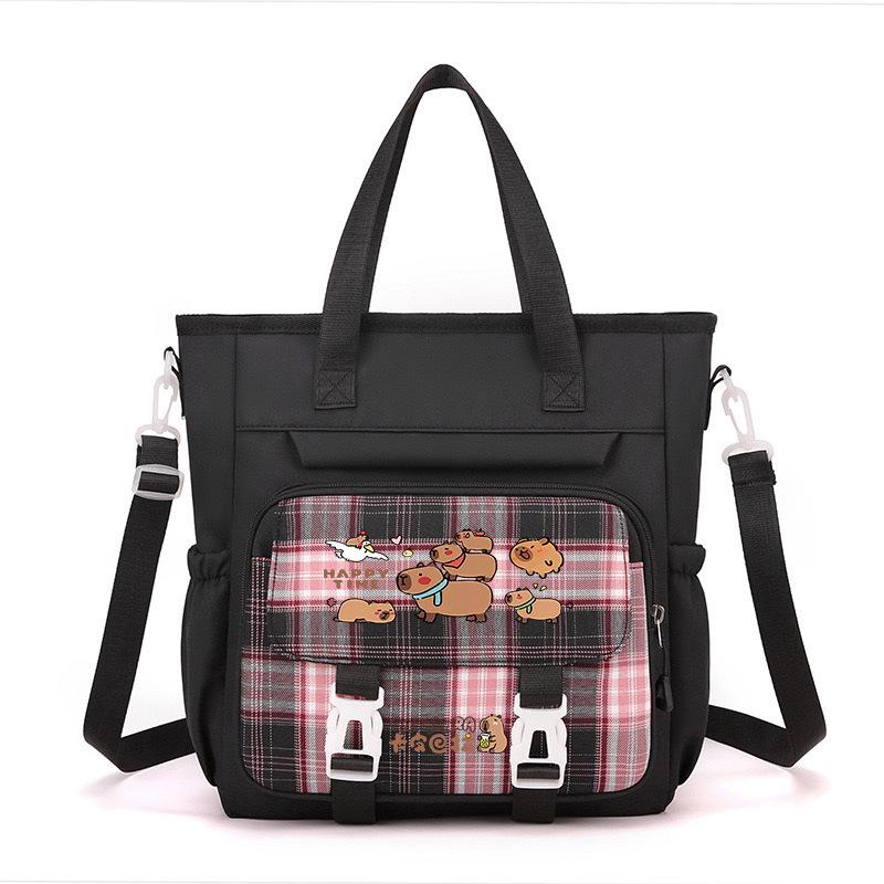 make-up class tote bag capybara large-capacity shoulder bag, primary school students, junior high school men's and women's high-value messenger bag