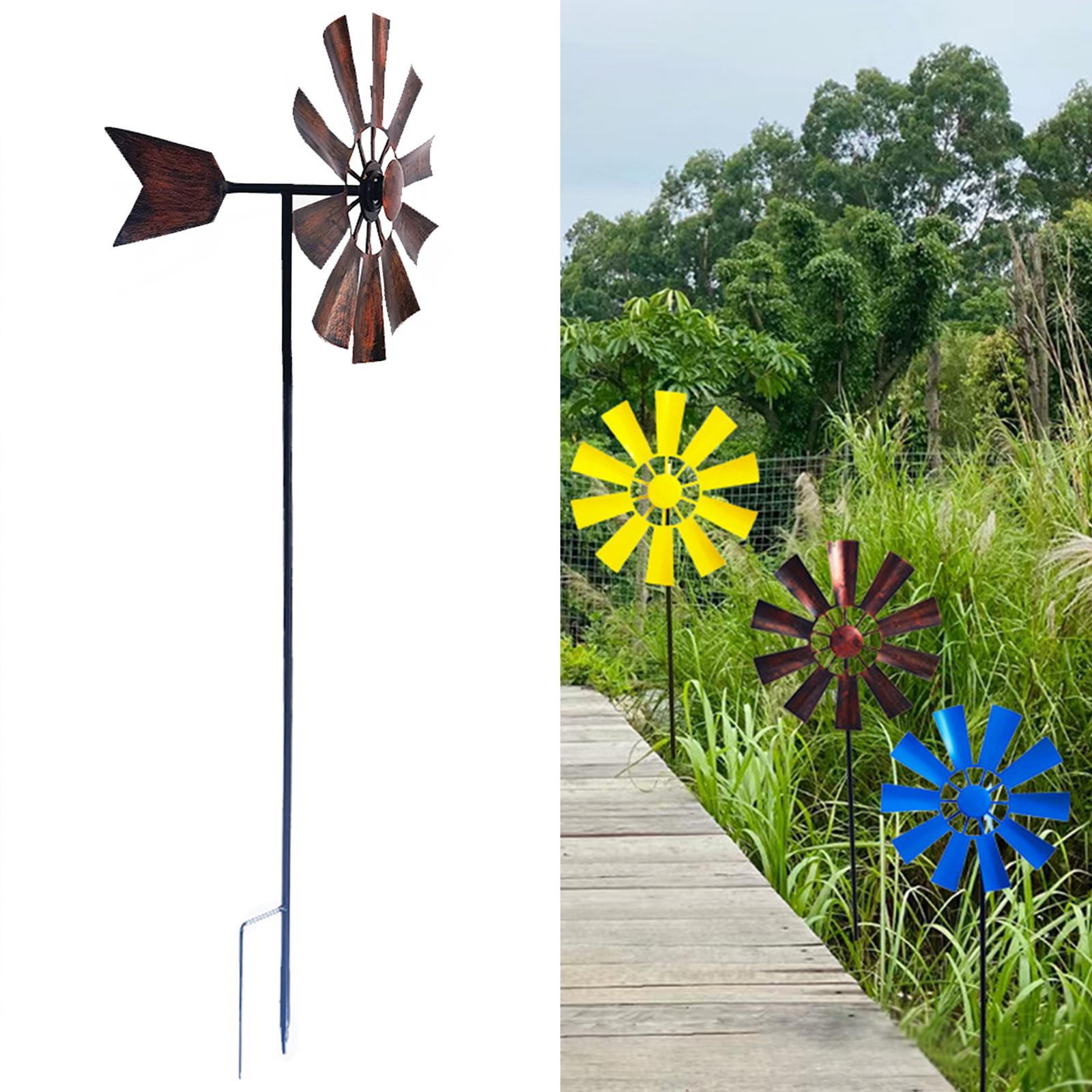 

28in Wind Spinner with Metal Garden Stake Pinwheel for Outdoor Garden Decor