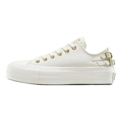 Chuck Taylor All Star Lift Platform Low Tokalı Kadın Sneaker Krem Egreti Siyah A11866C