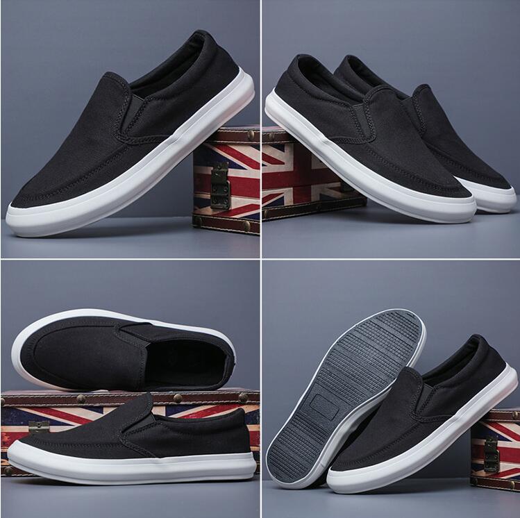 New Canvas Driving Shoes Men Green Black Yellow White Vulcanized Canvas Shoes Mens Sneakers Fashion Men Loafers