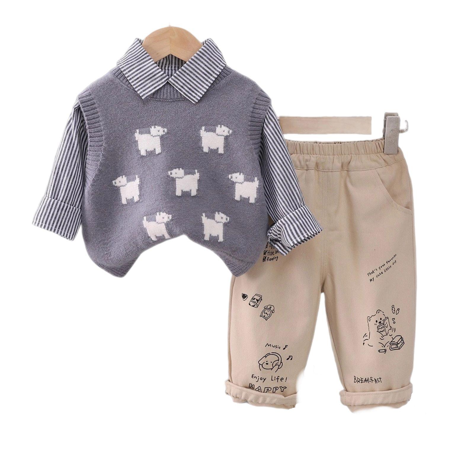 

Детский повседневный комплект с длинным рукавом, удобные наряды для повседневной носки 90