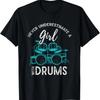 Drumset Percussion Drummer Women Girls Kids Gift Drums T-Shirt
