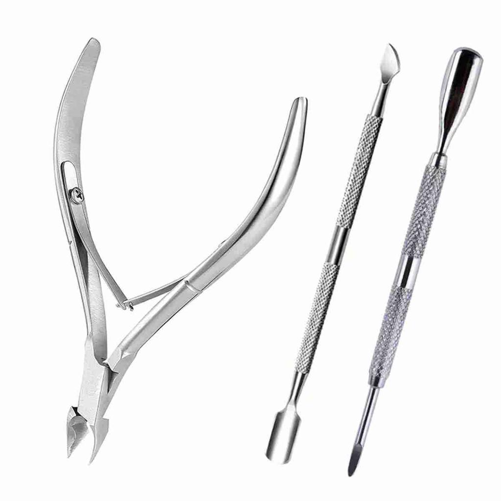 Nail Professional Stainless Steel Nail Cutter Scissor Nippers Muti Function Cuticle Pusher Remover Nail Care Manicure Tools Kits