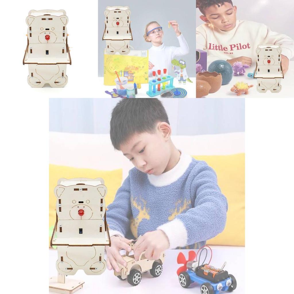 Intelligent Sensing Coin-eating Robot Diy Wood Material Science Experiment Toy For Elementary Students Ha-a03