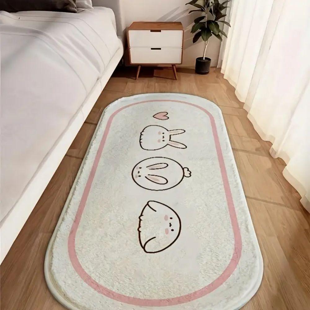 Adorable Cartoon Rug Soft, Cosy and Non-Slip Bedroom Entrance Mat Bedside Rug Lounge Chair Rug Sofa Rug Home Decor
