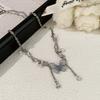 Light Luxury Butterfly Fringed Necklace Female Niche Super Fairy Temperament Simple Collarbone Chain Trendy Versatile High-end Neck Chain