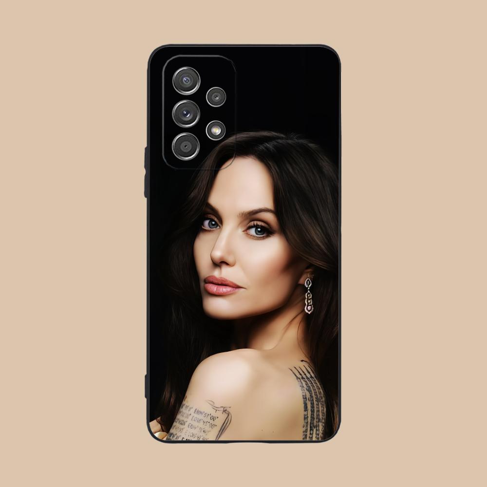 Angel Jolie Matte TPU Mobile Phone Case for Samsung Galaxy M55 54 42 35 34 33 32 23 22 15 14 13 12 F55 5G Colorful Cover