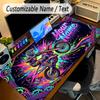 Motorcycle Biker Theme Personalized Mouse Pad Custom Name Text Non Slip Desk Pad For Laptop Office Desktop