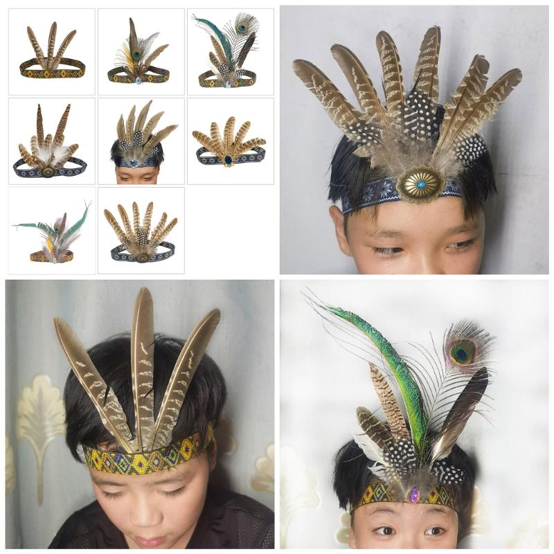 Ethnic Feather Headpiece Handmade Props For Women Men Dancers And Party Enthusiasts Lightweight And Comfortable Headwear