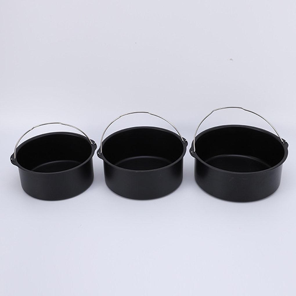 6/7/8palcový kulatý nepřilnavý dortový plech Košík do horkovzdušné fritézy Nerezová uhlíková ocel Odolný proti korozi Pečicí náčiní Pečicí košíky Nástroj na pečivo