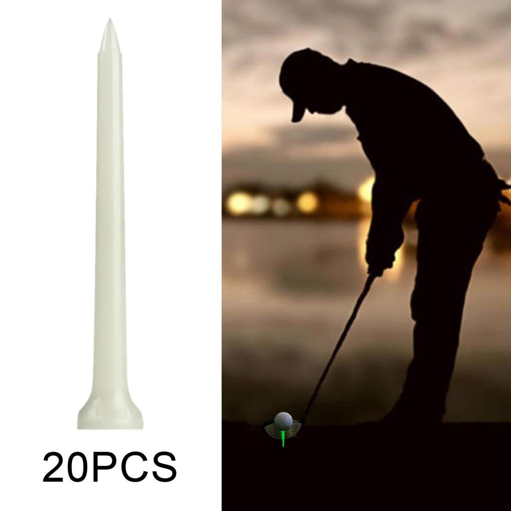20 In The Dark Golf Tees Practice Luminous Short Ball Holder for Beginners Adults Golfers Gift