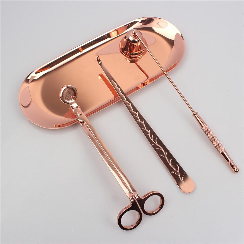 Candle Extinguishing Tool Black Metal Candle Extinguisher Candle Wick Trimming Scissors/hook/candle Tray/candle Nursing Tool