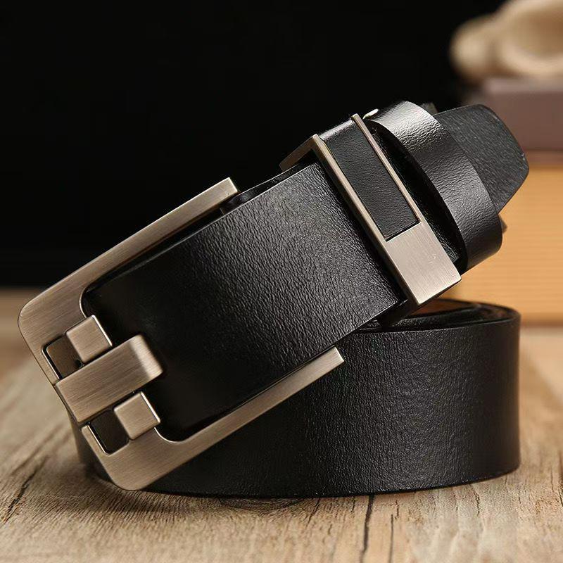 Men's Retro Leather Cowhide Pin Buckle Belt