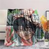 1PC Summer Hikaru Died Print Flannel Blanket, High Quality Comfortable for All Seasons, Home Decor, Warmth and Comfort, Perfect for Christmas Gifts201