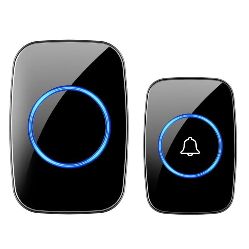 Wireless Digital Music Doorbell with Home Sensor Remote Control чёрный