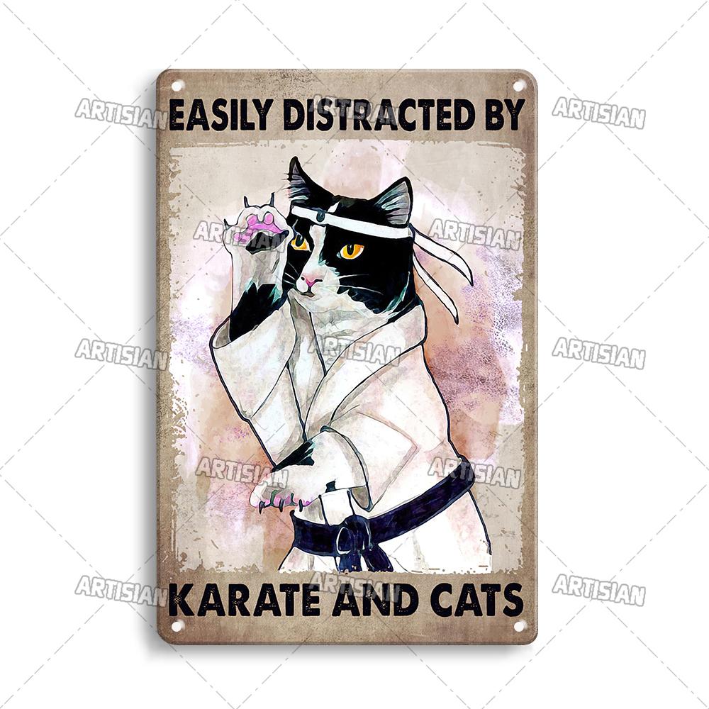 

Металлический знак каратэ и тхэквондо, винтажный спортивный металлический жестяной знак, настенное искусство, металлический постер, домашний декор, бар, студия, металлическая табличка 7.8x11.8inch