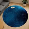 1pc Galaxy Starry Round Chair Mat Area Rug - Non-Slip, Floor Mat for Office, Bedroom, Home Decor Christmas Gift P0811157