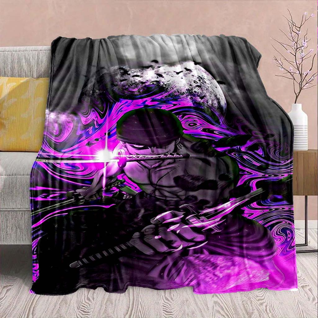 One Piece Anime Flaneldecke - Weich Warm Perfekt für Sofa, Bettwäsche Camping Reisen Büro Heimdekoration -QJY