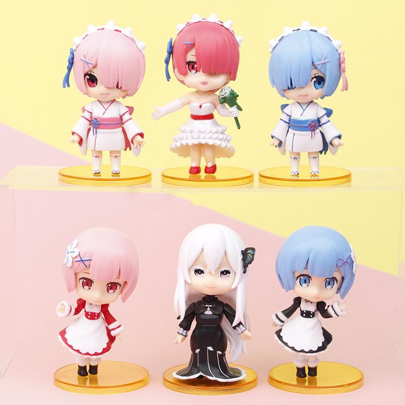 Elegant Rem Statue Model In Wedding Dress Kimono And Maid Costume For Collectors Blind Box Pvc Figure
