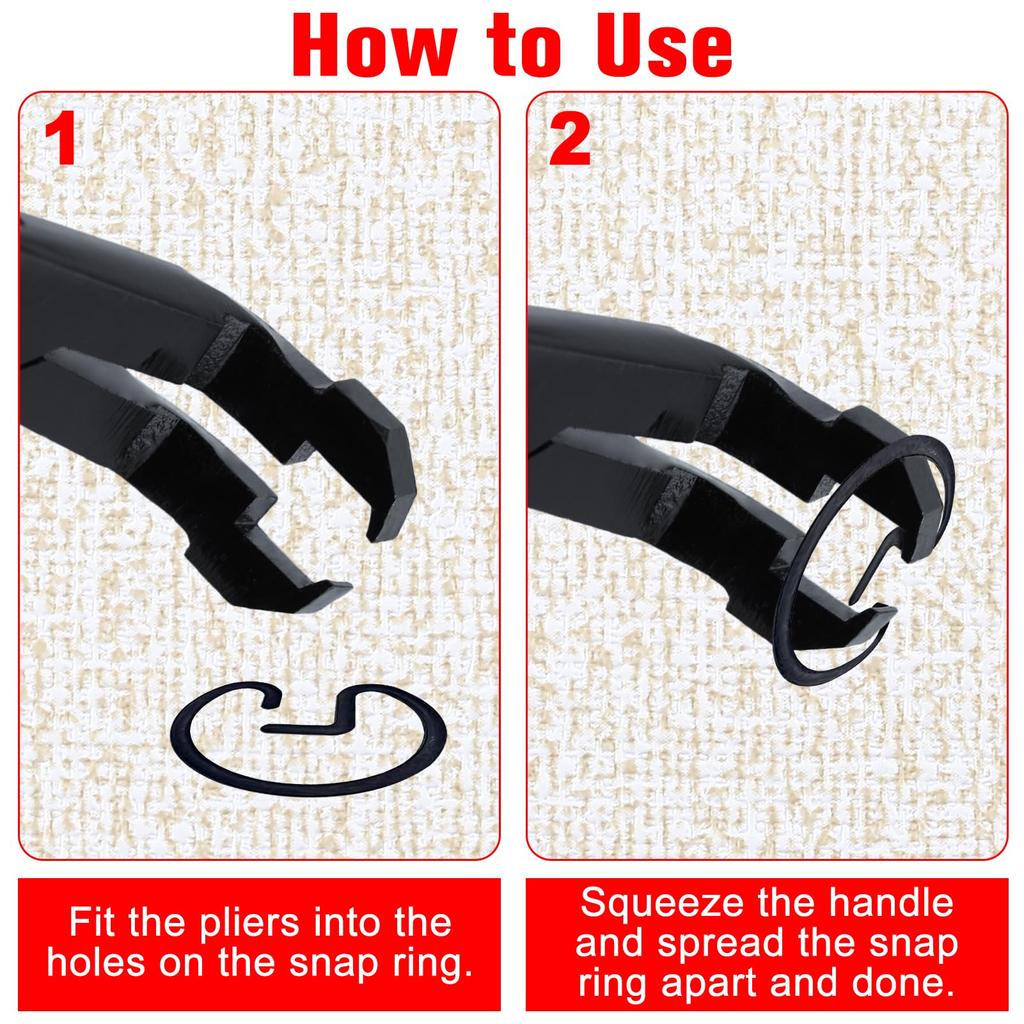 LEONTOOL Snap Ring Snap Ring Trim Clip Trim Clip Trim Snap Ring Precision Snap Ring Metal Panel Clip Removal Comfort Grip Automotive Repair Universal