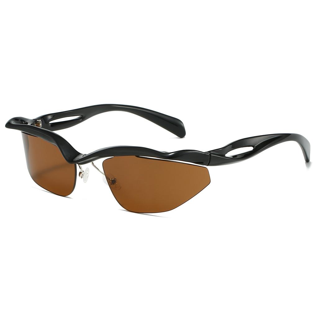 Y2k Semi-rimless Sunglasses Men New in Fashion Casual Shades Women Trendy Luxury Brand Design Outdoor Sun Glasses