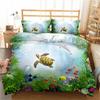 Hot Turtles Bedding Sets Anime Sea Turtles HD Bedspread for Teens Girls Fashion Twin Single Queen King Full Size Duvet Cover