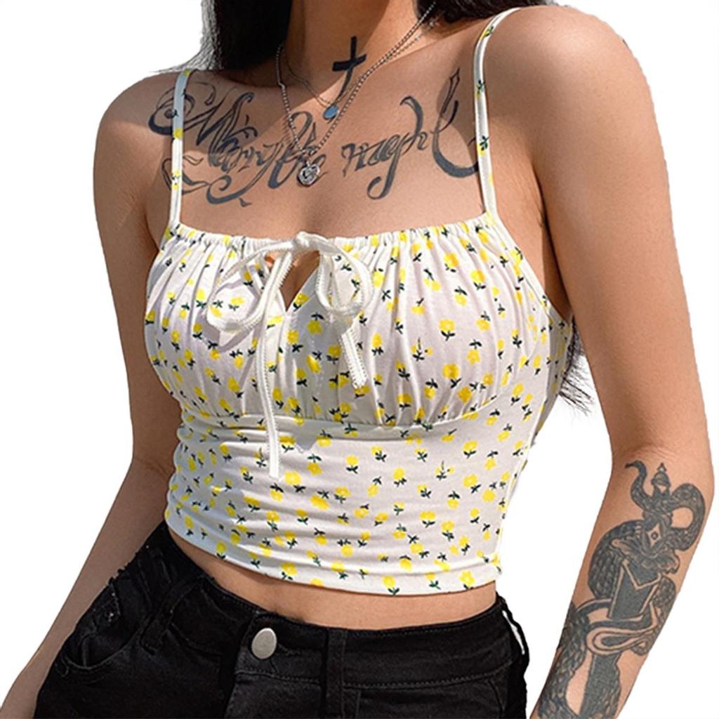 floral spaghetti strap top