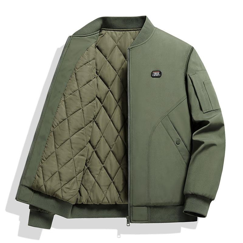 

Хлопковая куртка с воротником бейсбол мужская зимняя рабочая куртка куртка пилота мужская куртка большого размера повседневная толстая хлопковая куртка 8XL зелёный
