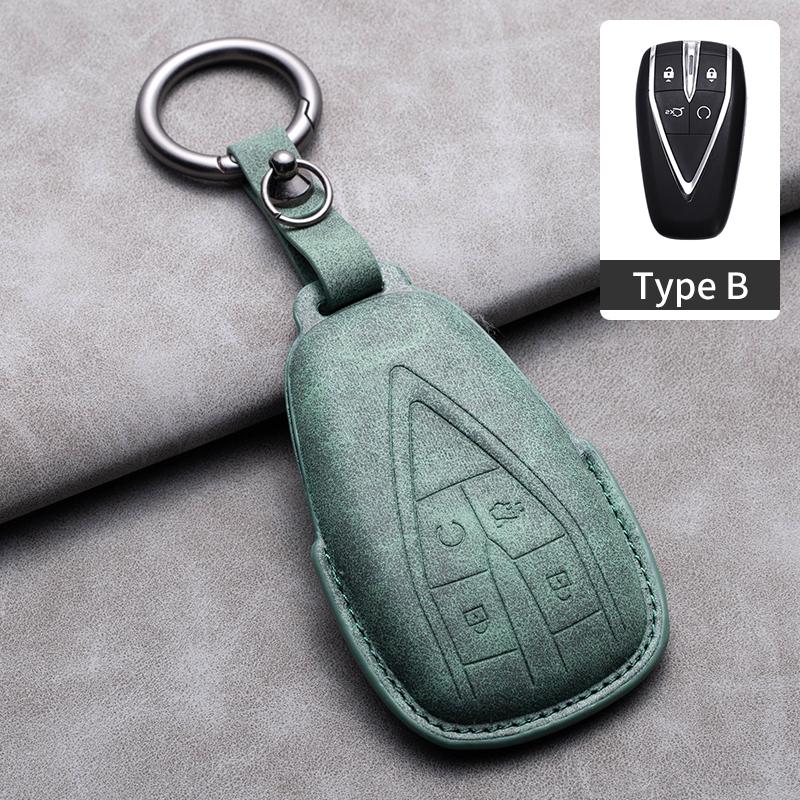 Leather Car Key Case Cover Fob For Changan CS35PLUS CS35 Plus CS55 PLUS CS75 PLUS Eado UNI-T UNI K Oushang X5 X7 EV 2019-2025