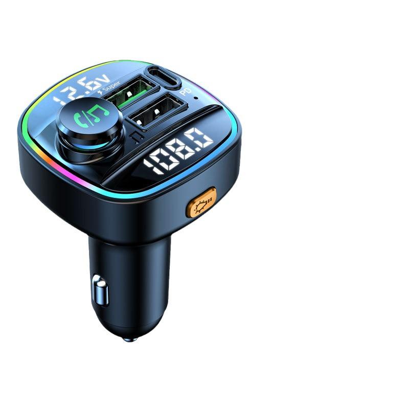 Bluetooth Car MP3 Player with Dual Display, Voltage Detection, and Super PD Fast Charging Cigarette Lighter Adapter