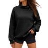 Women's Color High Neck Pullover Sweatshirt for Fall Winter